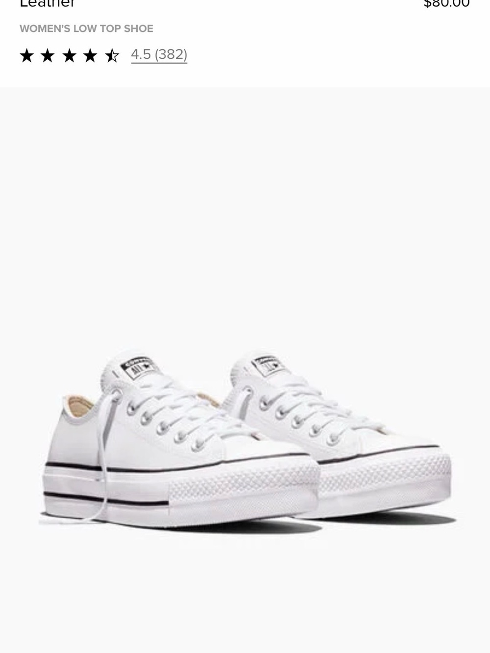Converse Chuck Taylor Lift white leather